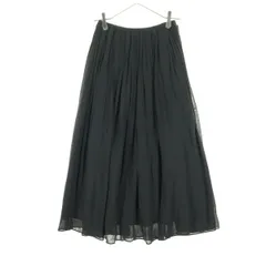 relume レリューム ミモレ丈 エアーシフォンギャザー スカート FREE ブラック JARNAL STANDARD レディース 古着