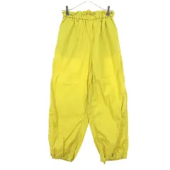 美品 niko and... ニコアンド 薄手 裾ひも調整 ワイド イージーパンツ FREE イエロー レディース 古着