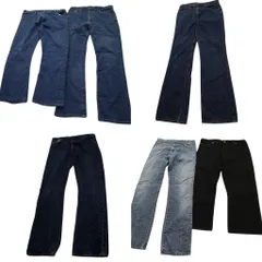 古着卸 まとめ売り リーバイス 517 デニム パンツ 6枚セット (メンズ 40 /38 /36 ) インディゴブルー ブラック ブーツカット 中古 ND5020