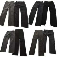 古着卸 Wrangler ラングラー ブラックデニム パンツ 8枚セット (メンズ 32 /31 /30 /29 /28 ) フェード グレー アメカジ 中古 古着 ND5014
