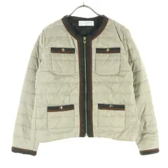 美品 DoCLASSE ドゥクラッセ 長袖 中綿ジャケット L ベージュ レディース 古着