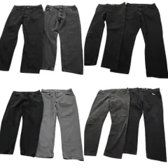 古着卸 まとめ売り Wrangler ラングラー ブラックデニム パンツ 8枚セット (メンズ 42 /40 ) グレー アメカジ フェード 中古 古着 ND5005
