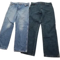 古着卸 まとめ売り ディッキーズ Dickies デニム パンツ 7枚セット (メンズ 36 /38 ) フェード ブラック 中古 古着 ND5001