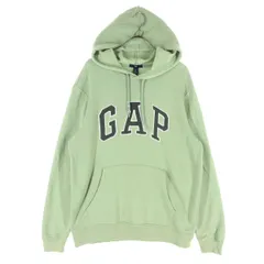 GAP ギャップ 裏起毛 英字 長袖 パーカー S グリーン メンズ 古着