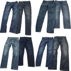 古着卸 まとめ売り リーバイス 品番MIX デニム パンツ 8枚セット (メンズ 31 ) 502 506 514 テーパード フェード 中古 古着 ND5044