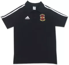 【中古】ポロシャツ・ワークシャツ(キャラクター) ETU 半袖ポロシャツ ブラック×ホワイト Sサイズ 「GIANT KILLING×adidas」