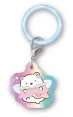 【中古】食玩 キーホルダー しろくま 「映画すみっコぐらし 空の王国とふたりのコ アクリルチャーム クリームinスナック」