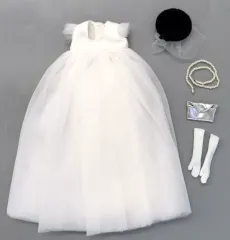 【中古】ドールアクセサリー 27cm用 2019年度版バースディドレスセット(ホワイト) サイズ替え版 「ジェニー」 リカちゃんキャッスル限定