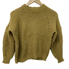 ISABEL MARANT ETOILE(イザベルマランエトワール) 長袖セーター サイズ36 S レディース美品  - イエローグリーン クルーネック