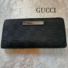 グッチ　GUCCI　GGキャンバスレザー　スナップ・ジップ　長財布