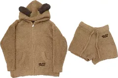 【中古】衣類 たぬきち キャラクターパーカー＆ショートパンツセット ブラウン レディースフリーサイズ 「あつまれ どうぶつの森 meets GELATO PIQUE」