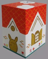 7日まで限定値下げ レア decole おうち 木製ハウス型 小物入れ