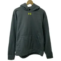 UNDER ARMOUR　パーカー　トレーニングウェア　プルオーバー　トップス　裏起毛　ワンポイント　刺しゅう　スポーツウェア　古着