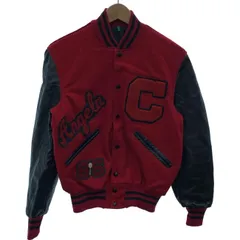 スタジャン　90s vintage　90年代　OLD　ブルゾン　切替　ワッペン　USA製　古着