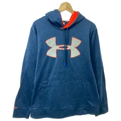 UNDER ARMOUR　パーカー　トレーニングウェア　プルオーバー　トップス　裏起毛　プリント　ブランドロゴ　スポーツウェア　古着