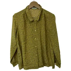 BLANC BEC　柄シャツ　長袖　ブラウス　トップス　レギュラーカラー　ドット　古着