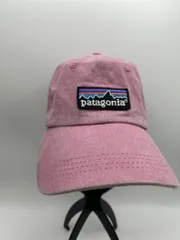 Patagonia パタゴニア ロゴ 刺繡 ベースボールキャップ キャップ 帽子 ピンク デニム風 フリーサイズ K-02