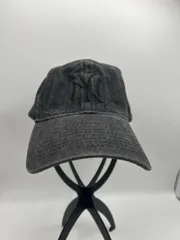 NEW ERA ニューエラ NY ロゴ 刺繡 ニューヨーク ヤンキース ベースボールキャップ キャップ 帽子 デニム ブラック 9TWENTY フリーサイズ K-04