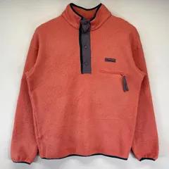 古着 コロンビア Columbia スナップTフリースジャケット ハーフボタン プルオーバー アウトドア ワンポイントロゴ M  ピンク系 メンズ