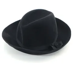 Yohji Yamamoto ヨウジヤマモト 日本製 ウール ハット ブラック 帽子 メンズ 古着