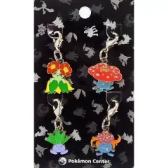 【中古】キーホルダー・マスコット(キャラクター) 083.ナゾノクサ＆084.クサイハナ＆085.ラフレシア＆086.キレイハナ ジョウトずかんメタルチャーム(4個セット) 「ポケットモンスター」 ポケモンセンター限定