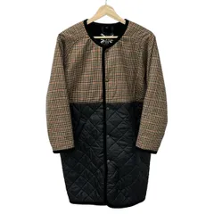 LAVENHAM(ラベンハム) コート サイズ36 S レディース - ライトブラウン×ダークネイビー×マルチ 長袖/チェック柄/キルティング/中綿/冬
