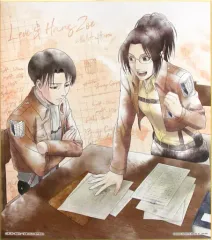 【中古】紙製品(キャラクター) リヴァイ＆ハンジ(ミーティング) 色紙 色コレ 「一番くじ 進撃の巨人～調査兵団調査報告～」 C賞