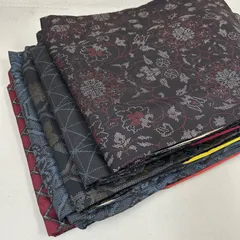 大島紬 着物 正絹 5着 着物まとめ売り リメイク材料 m-857