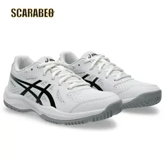 ASICS アシックス UPCOURT 6 GS アップコート6 ジュニア キッズ バレーボールシューズ インドアシューズ 子供用 室内シューズ ホワイト×ブラック 1074A045.101 1074a045-101 22.0