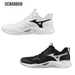 ミズノ ウエーブモーメンタム プロ バレーボールシューズ ユニセックス クッション 安定性 22.5〜30.0cm 2E相当 新入生部員 部活 バレーボール v1ga2540 ホワイト×ブラック(51) 23.5