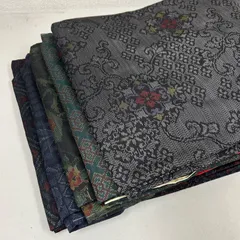 大島紬 着物 正絹 5着 着物まとめ売り リメイク材料 m-859