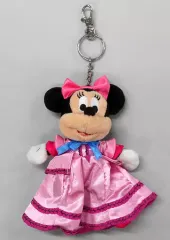【中古】ぬいぐるみマスコット・ぬいぐるみバッジ ミニーマウス(ピンク/ドレス) ぬいぐるみマスコット 「ディズニー」 香港ディズニーランド限定