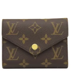 ルイヴィトン LOUIS VUITTON 三つ折り財布 ポルトフォイユ ヴィクトリーヌ モノグラムキャンバス フューシャ ゴールド金具 茶 ピンク  M41938 RFID 【箱】【中古】