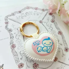 再販多数♡人気アイテム♡双子♡ふたご♡双子用マタニティマーク♡ハート型マタニティマーク♡マタニティキーホルダー♡マタニティマーク♡ハート♡チェック♡可愛い♡妊婦♡ギフト♡懐妊祝い♡両面仕様♡パール♡プチギフト♡ロゼット