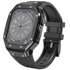 【送料無料】[LIRUWECH] for Apple Watch バンドとケースと背面ケースの3in1一体型デザイン 45mm/44mm 一体型バンド Apple Watch Series SE3/SE/9/8/7/6/5/4対応 メンズ かっこいい アップル