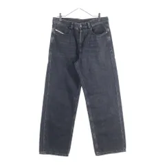 DIESEL (ディーゼル) 2001 D-MACRO リラックス フィット ウォッシュド デニムパンツ ブラック A12821