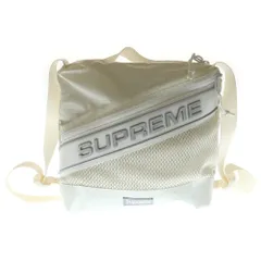 SUPREME (シュプリーム) 23AW Shoulder Bag ロゴ メッシュ ショルダーバッグ ボディバッグ ホワイト