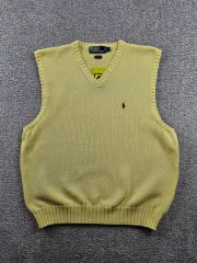 ポロラルフローレン ベーシック コットン ニット ベスト ( L ) / 10971
