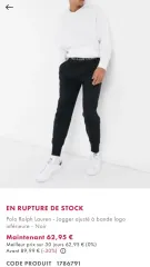 ポロラルフローレン ロゴ ジョガー パンツ ブラック