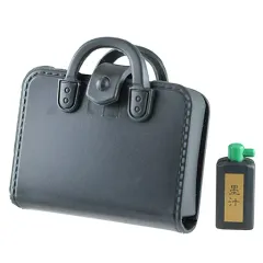 【中古】トレーディングフィギュア 書道バッグ(黒)+墨汁 「学校の机と椅子と鞄+お習字道具」