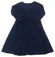 【中古】衣類 ニャンコ先生 刺繍ワンピース ネイビー フリーサイズ 「夏目友人帳×earth music＆ecology Japan Label」