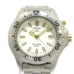 SEIKO(セイコー) 腕時計 ダイバーズウォッチ スキューバ200 3M22-0D20 メンズ アイボリー