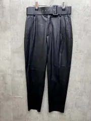 ZARA ザラ フェイクレザー カットオフ テーパード パンツ sizeUSA M/黒 ◇■メンズ
