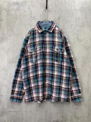 CHAPS RALPH LAUREN チャップス ラルフローレン チェック ネル シャツ sizeM/グリーン ◇■ メンズ