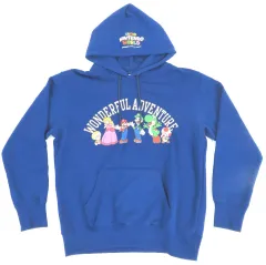 【中古】アウターウェア 集合(横一列) パーカー ブルー Mサイズ 「スーパーマリオ」 ユニバーサル・スタジオ・ジャパン スーパーニンテンドーワールド限定