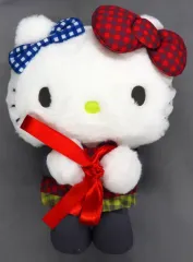 【中古】ぬいぐるみ キティ(青白リボン/赤灰リボン) Myハローキティ抱っこポーズドールBIGタイプ4 「ハローキティ」 タイトー限定