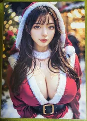 AI　イラストアートポスター　写真　A4サイズ　ラミネート加工　美女　美人　グラビア　セクシー　コスプレ　010