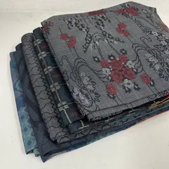 大島紬 着物 正絹 5着 着物まとめ売り リメイク材料 m-869