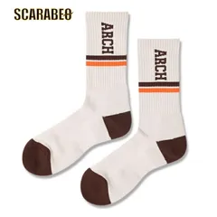 Arch drop line crew mid. socks【pale gray/brown】 アーチ バスケ バスケットボール バスパン 男子 ウエア 大人 子供 Tシャツ バスケウエア a325-104 L:27-29