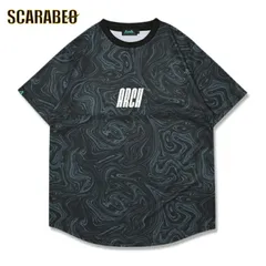 Arch marble section tee [DRY]【black/slate】 アーチ バスケ 半袖Tシャツ 男子 ウエア 大人 子供 Ｔシャツ バスケウエア t125-103 XL